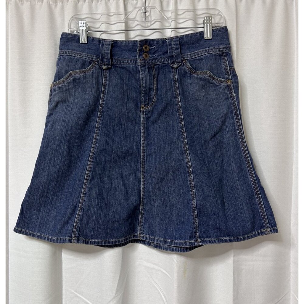 Gap Jeans Y2K Vintage VTG Women's Denim Jean Skirt Blue short Flare Western 6